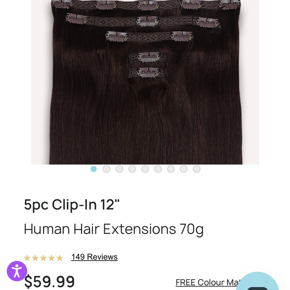 New ZALA remy Extensions 5 piece 12” 70G Midnight Brown #1C
